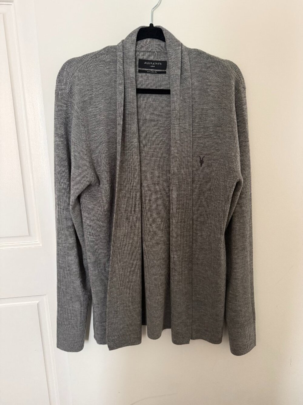 All Saints Mode Merino Wool Open Cardigan size Large unisex